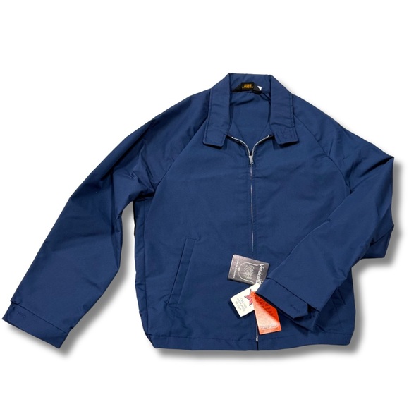 Vtg 70s/80s Vanderbilt Eisenhower Work Jacket Blue USA Made Zepel Mens Small NOS - Picture 16 of 16